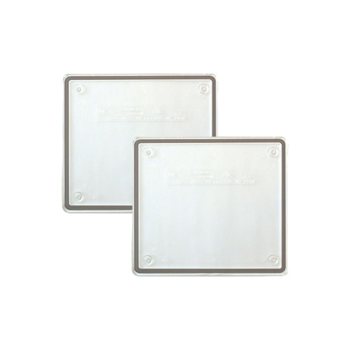 Trasparent lids for IP55 junction boxes - brickwork walls